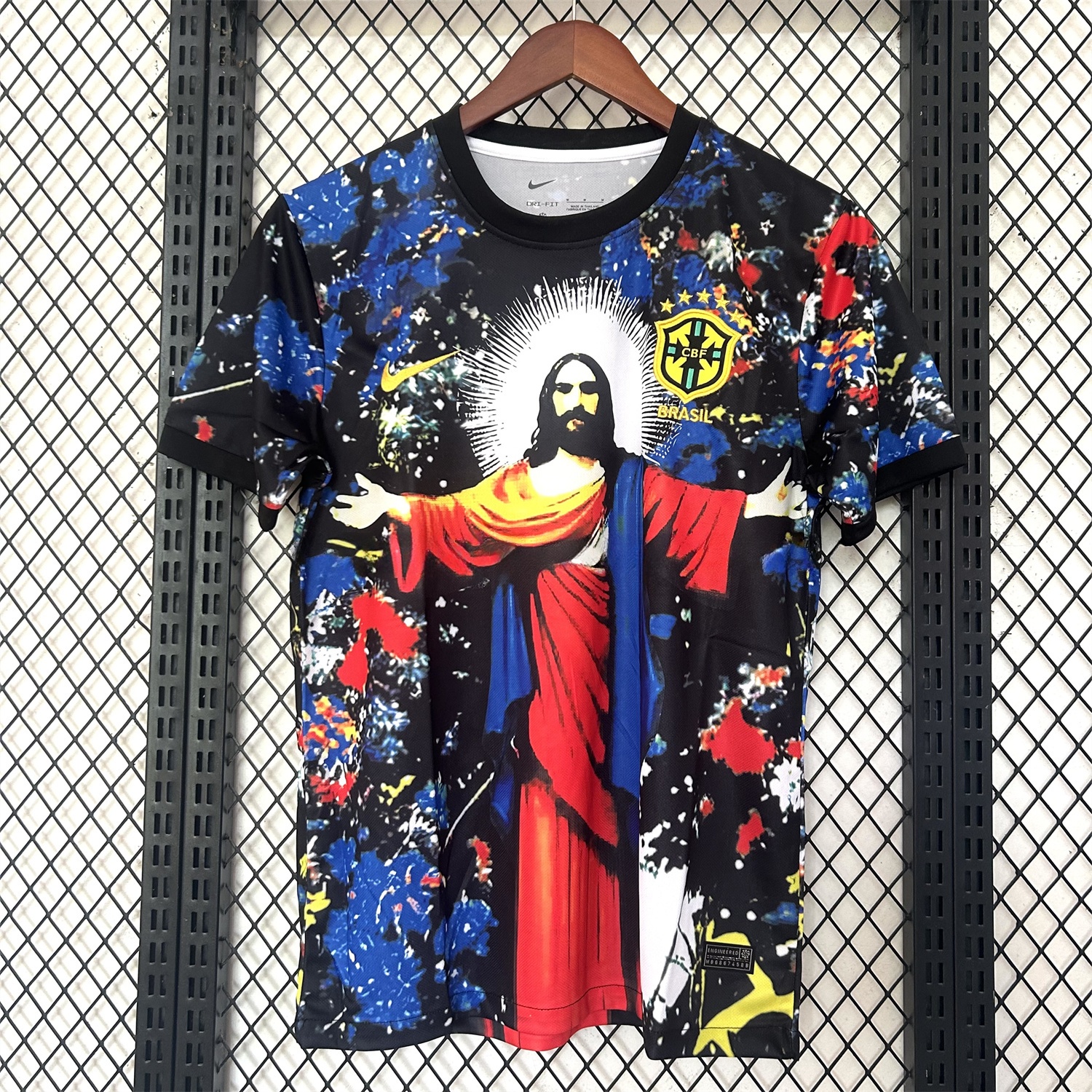 Brazil 25-26 Colorful Jesus Statue Special Colorful Graffiti Jersey - Fans Version - UnitedFutballJersey
