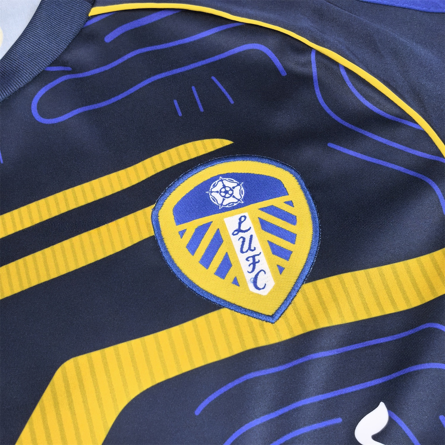 Leeds United 25-26 Yellow Stripes Blue Special Jersey - Fans Version - UnitedFutballJersey