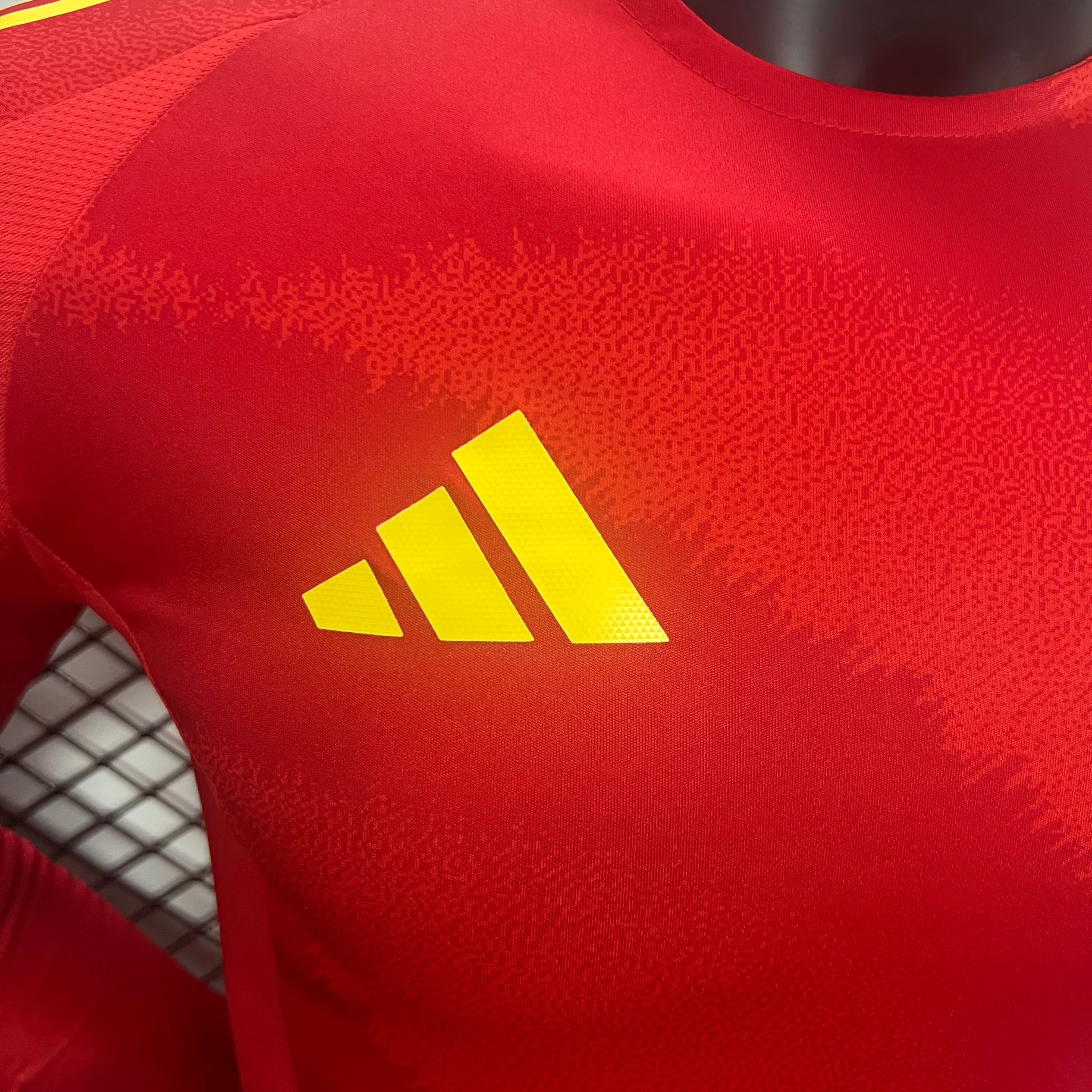 Spain 2024 Home Stadium Long Sleeve Jersey - Player Version - UnitedFutballJersey
