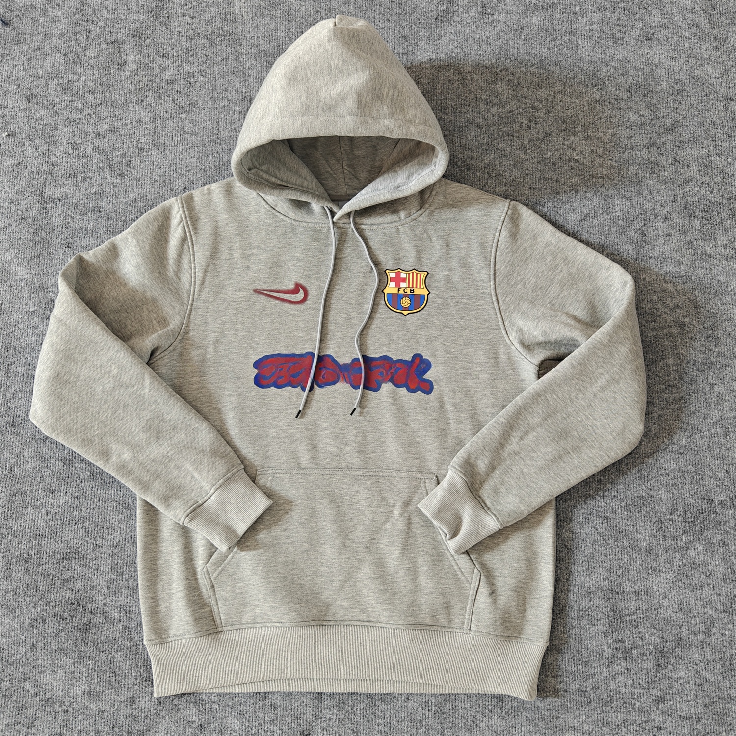 Barcelona x Travis Scott Team Logo On Both Sides Unisex Pullover Hoodie - UnitedFutballJersey