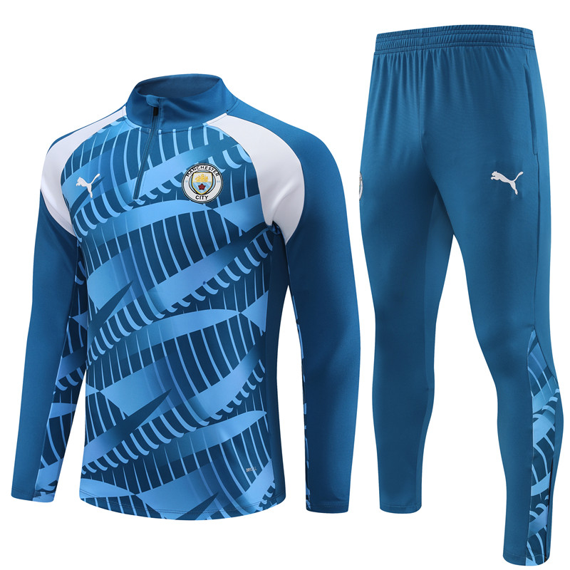Manchester City 23-24 Kids Long Sleeve Training Set Camouflage - UnitedFutballJersey