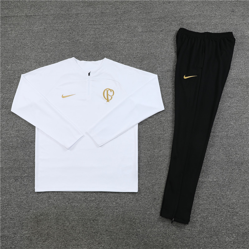 Sport Club Corinthians Paulista 23-24 Long Sleeve Training Set -White - UnitedFutballJersey