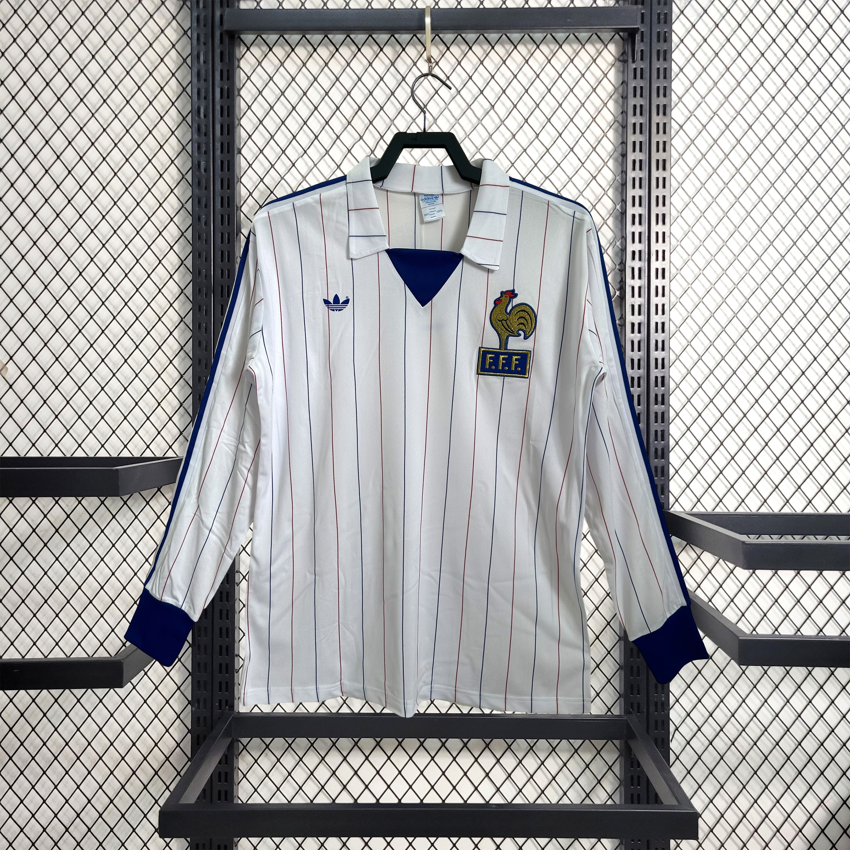 Retro France 1980-82 Away Long Sleeve Jersey - UnitedFutballJersey