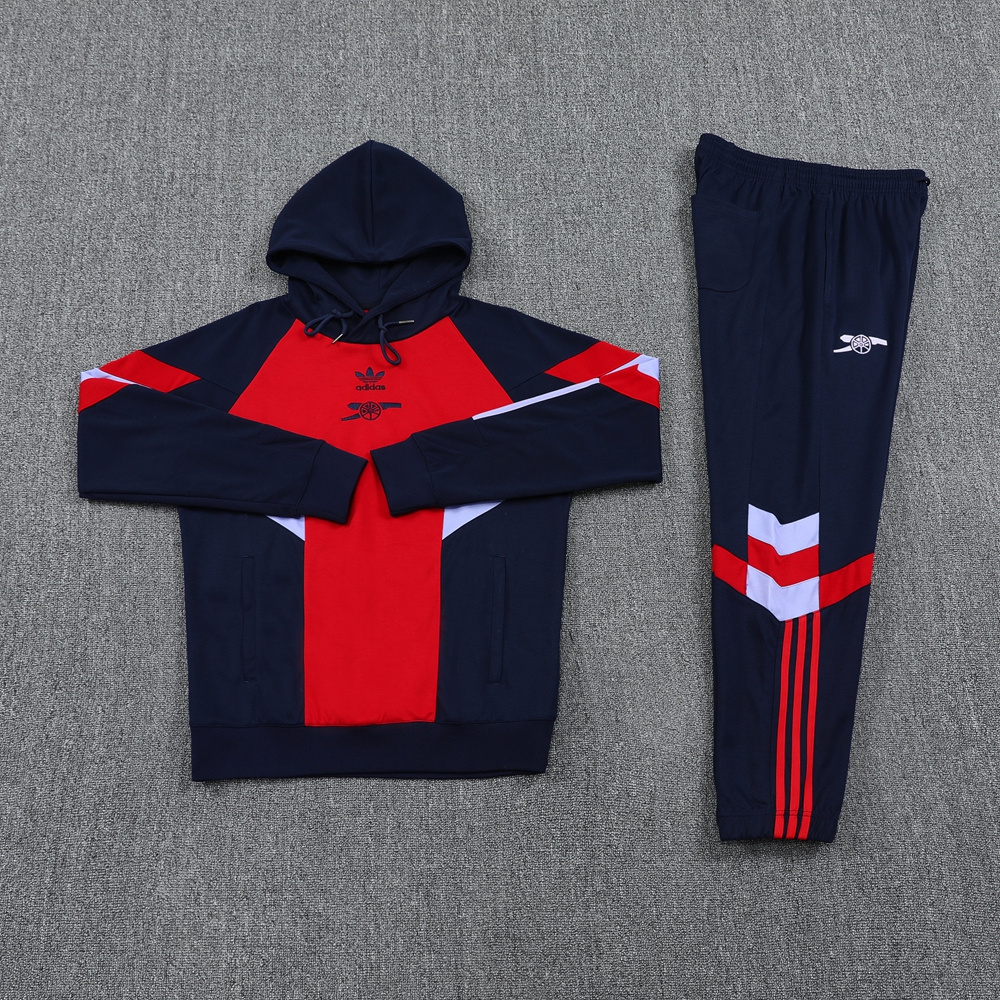 Arsenal 24-25 Originals LFSTLR Training Hoodie Set - Red Hoodie and Deep Blue Pants - UnitedFutballJersey