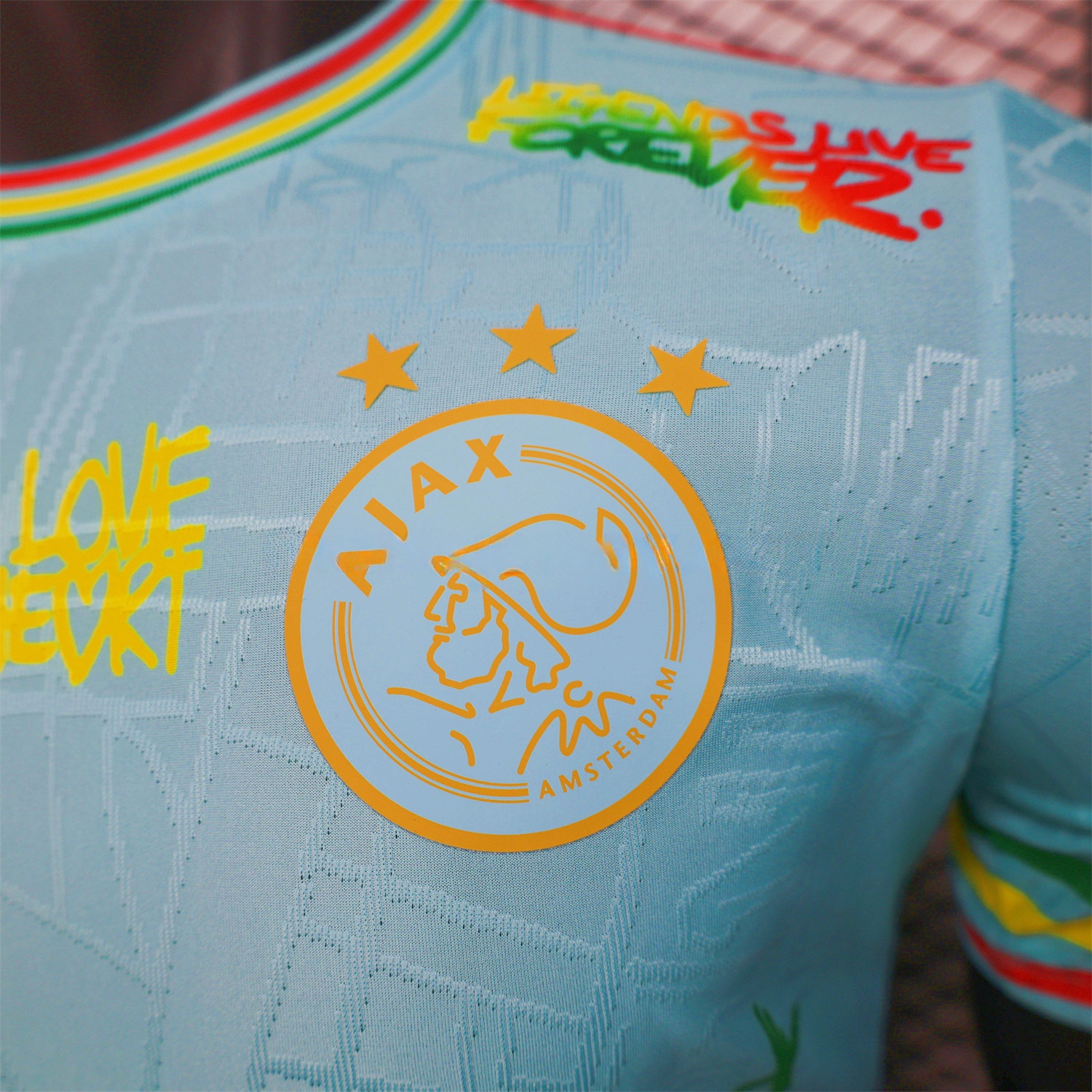 Ajax x B-O-B Marly 25-26 Light Blue Special Edition Jersey - Player Version - UnitedFutballJersey