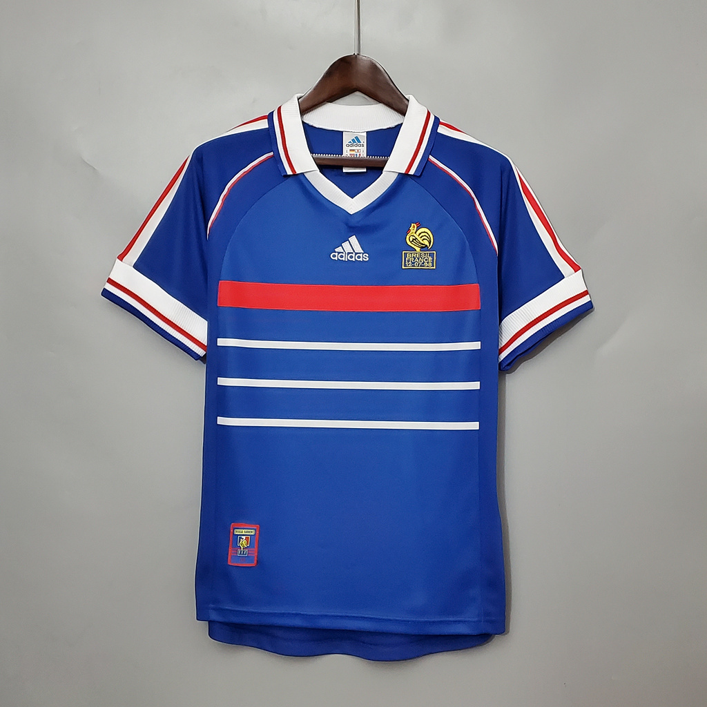 France Retro 1998 Home Jersey - UnitedFutballJersey