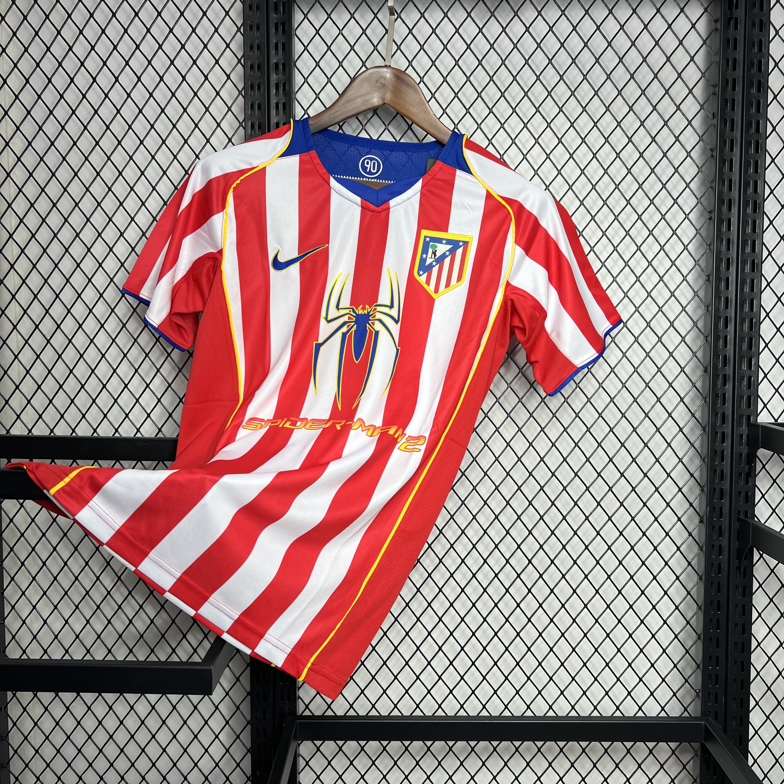 Retro Atletico Madrid 2004-05 Home Stadium Jersey - S.p.i.d.e.r M.a.n - UnitedFutballJersey