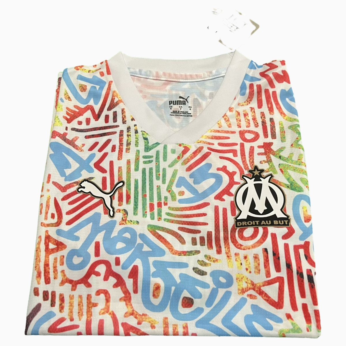 Marseille 24-25 Color Graffiti Pre-match Training Jersey - Fans Version - UnitedFutballJersey