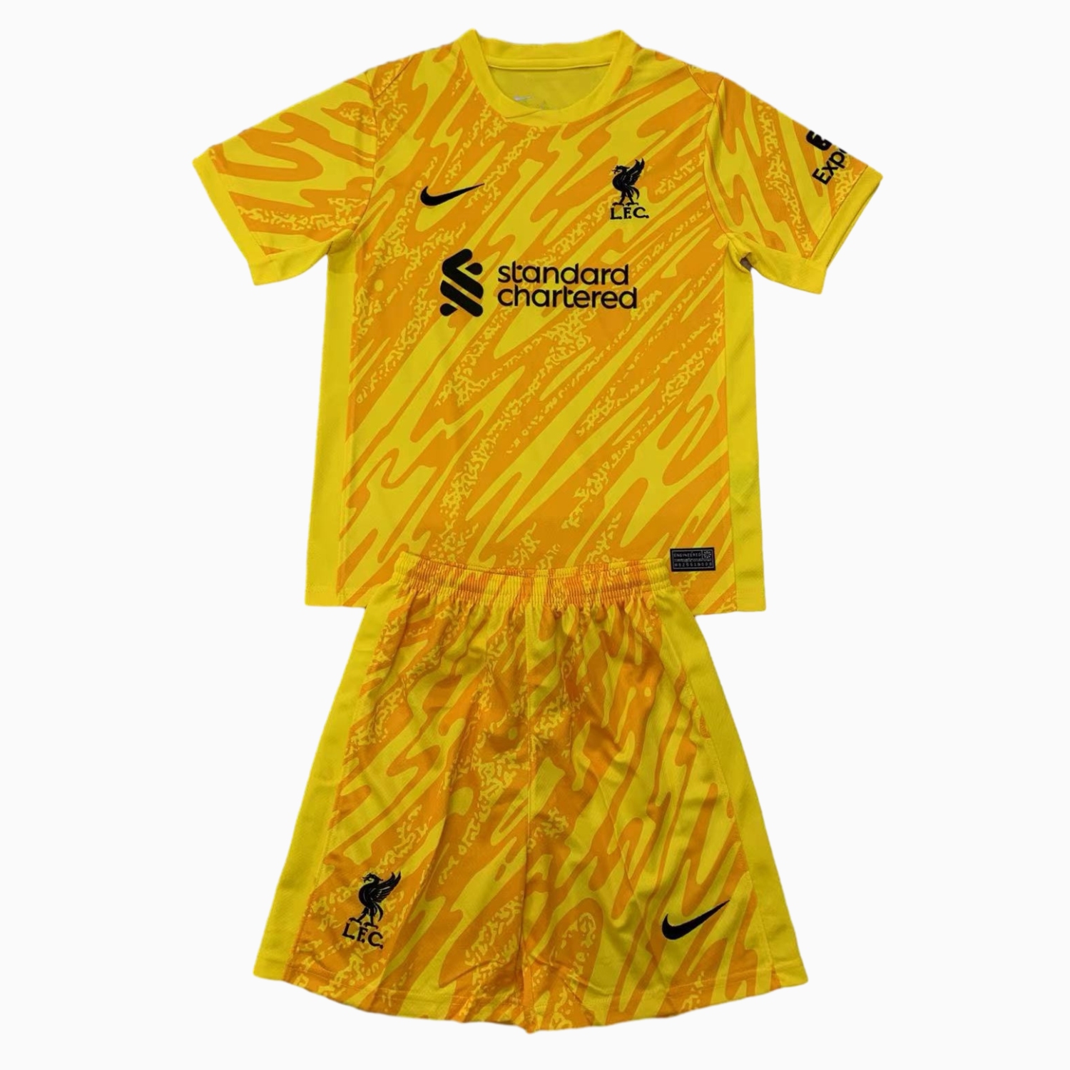Liver.pool 24-25 Yellow Goalkeeper Men's Adult Jersey Set - Fans Version - UnitedFutballJersey