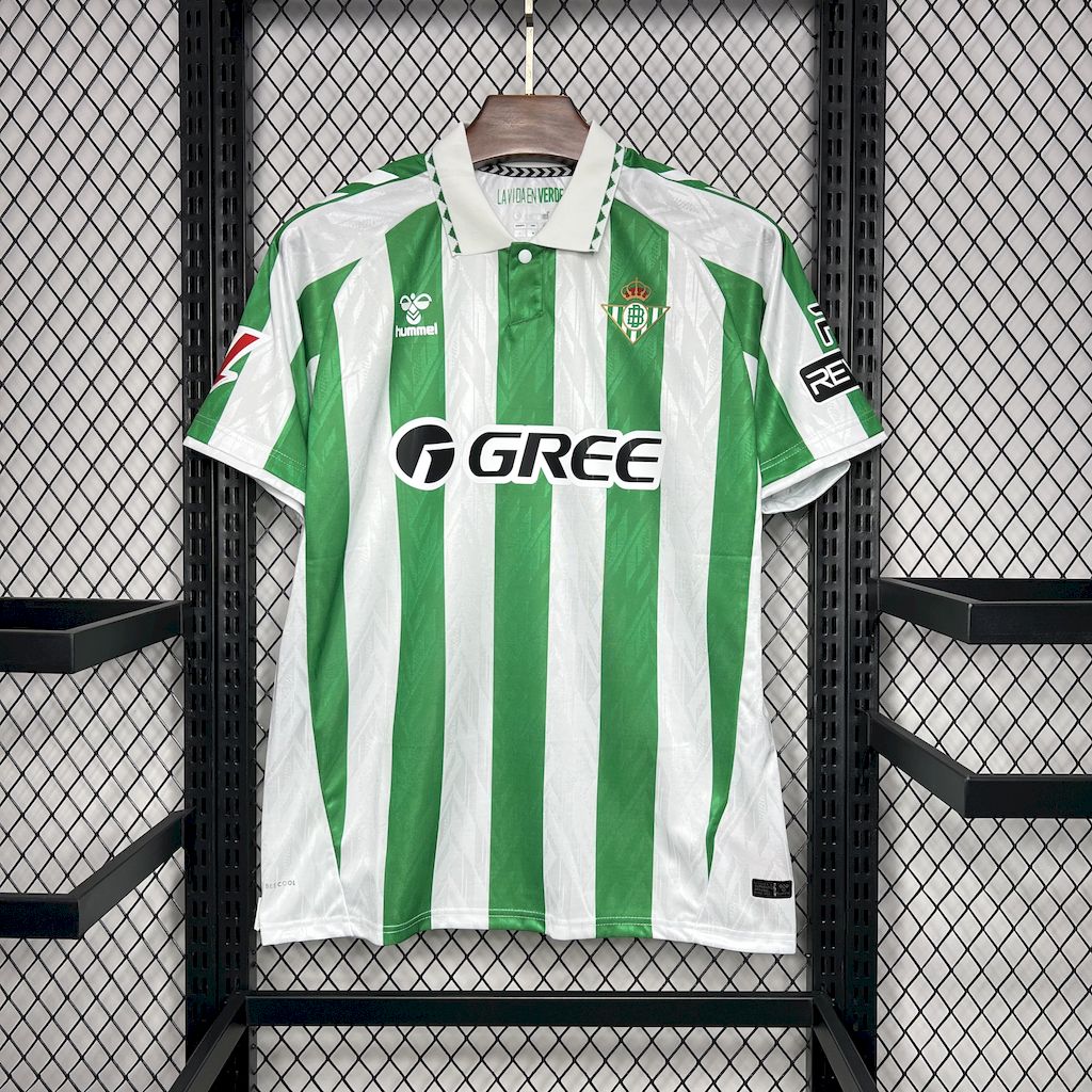 Real Betis 24-25 Home Stadium Jersey with New Sponsor - Fans Version - UnitedFutballJersey