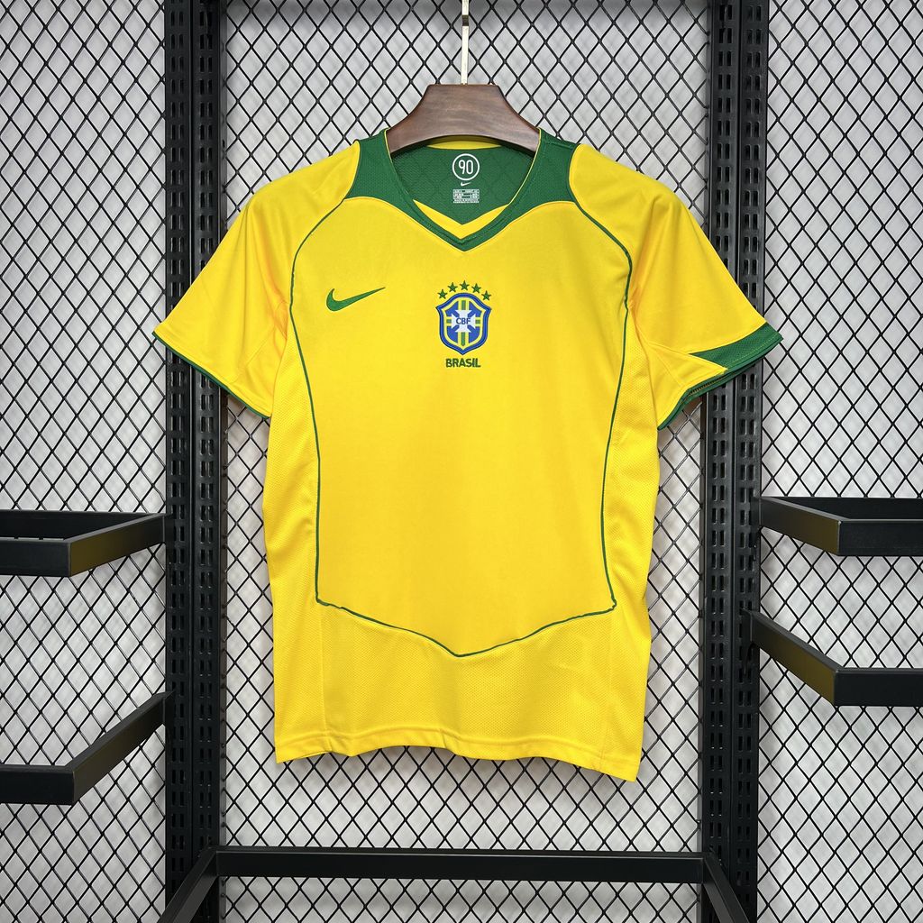 Retro Brazil 2004 Home Jersey - UnitedFutballJersey