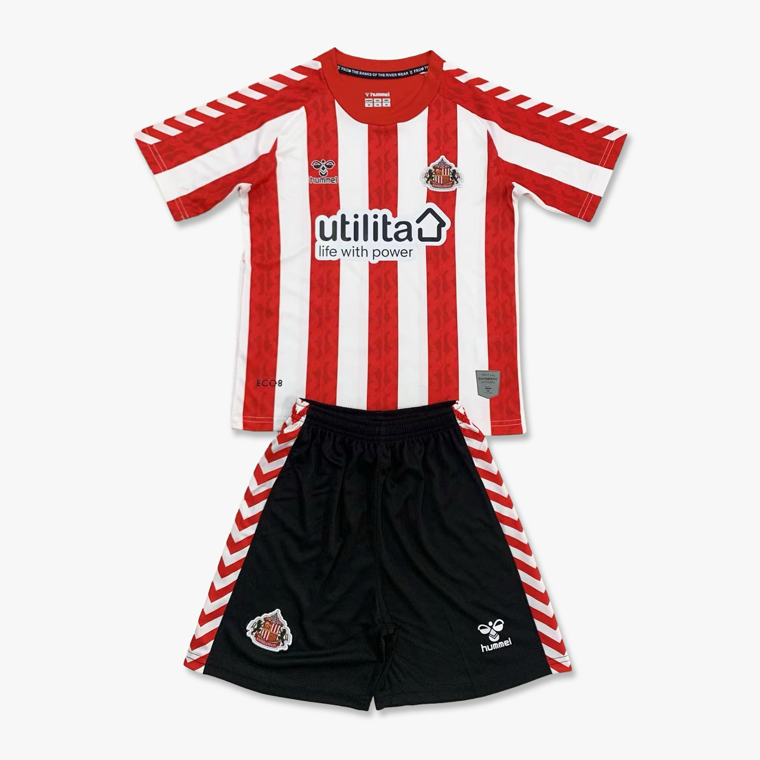 Sunderland 24-25 Home Stadium Kids Kit - UnitedFutballJersey