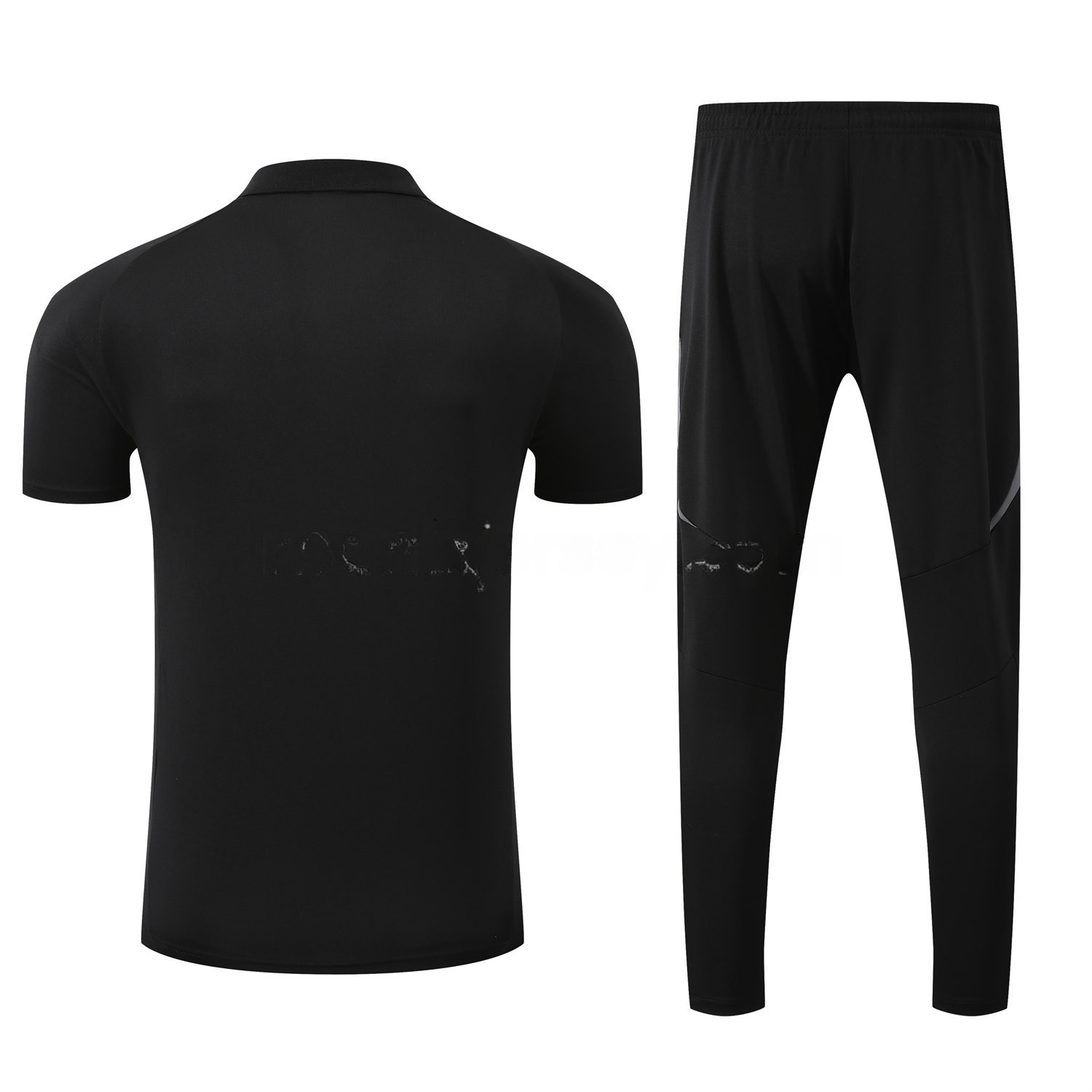 Al Nassr Riyadh Victory 25-26 POLO Short-Sleeve Training Set - Black Top and Pants - UnitedFutballJersey