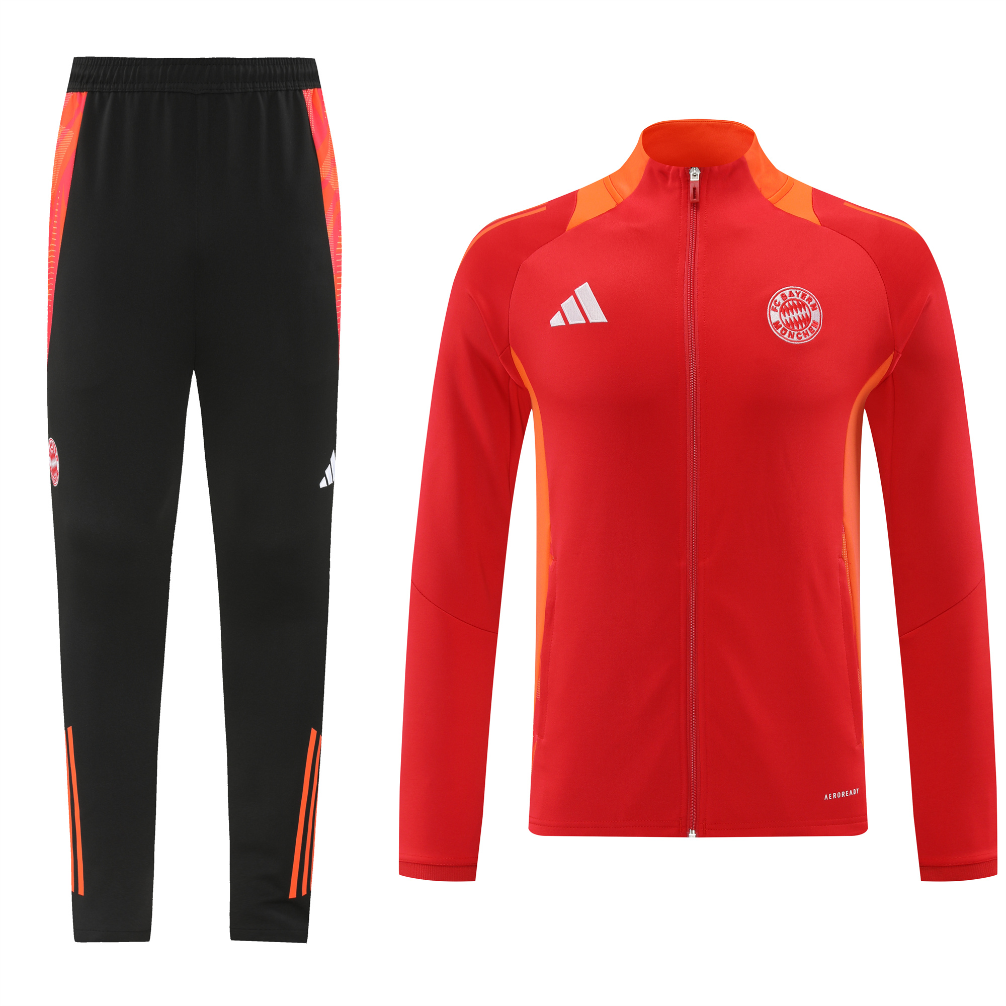 Bayern Munich 24-25 Jacket Training Tracksuit - Red & Black - UnitedFutballJersey