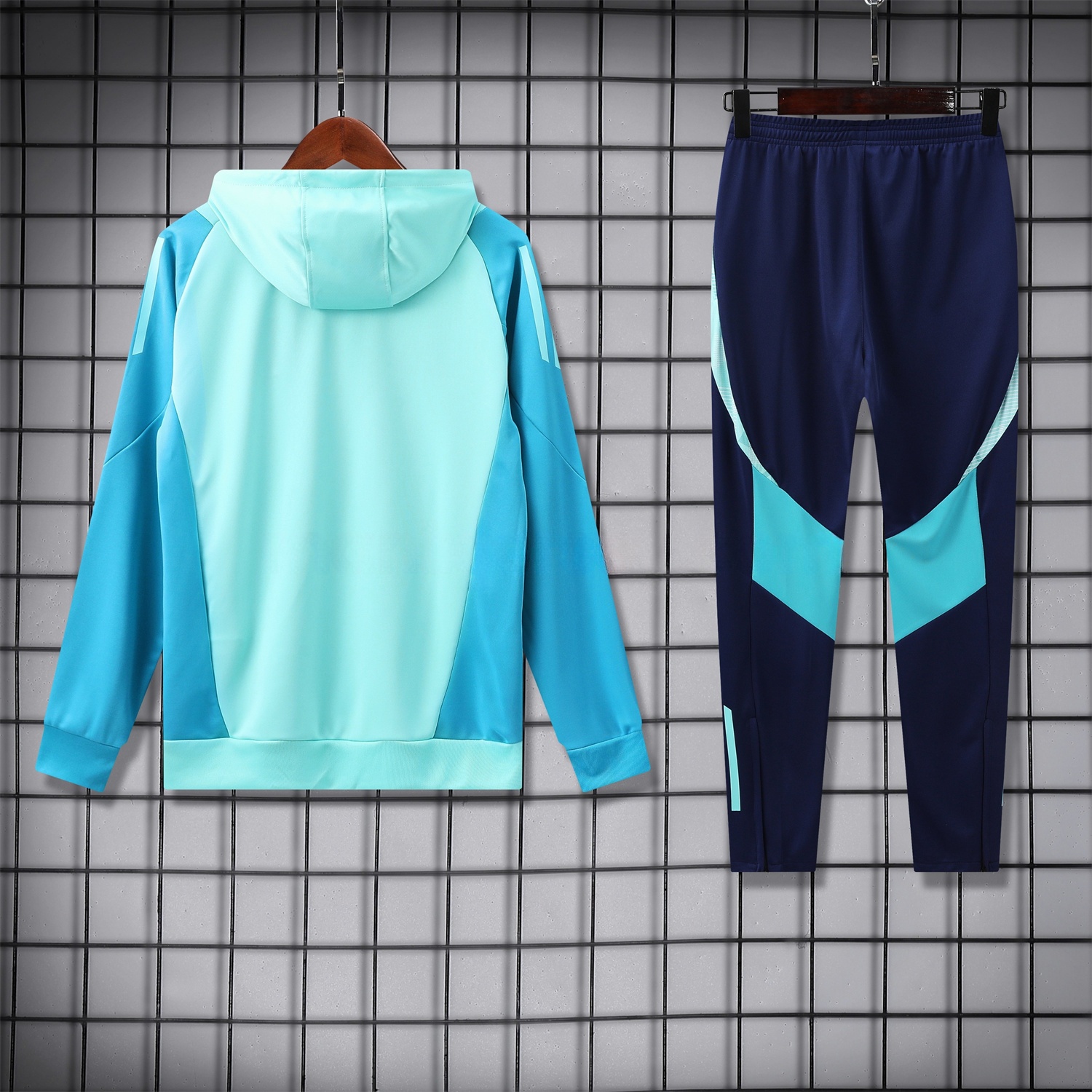 Flamengo 25-26 Traning Hoodie Set - Light Blue With Royal Blue - UnitedFutballJersey