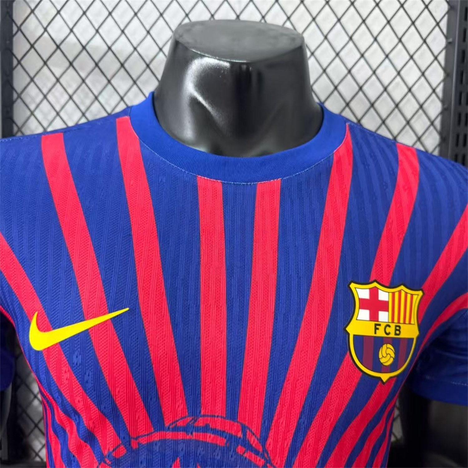 Barcelona 25-26 One Piece Red Silhouette Special Blue Jersey - Player Version - UnitedFutballJersey