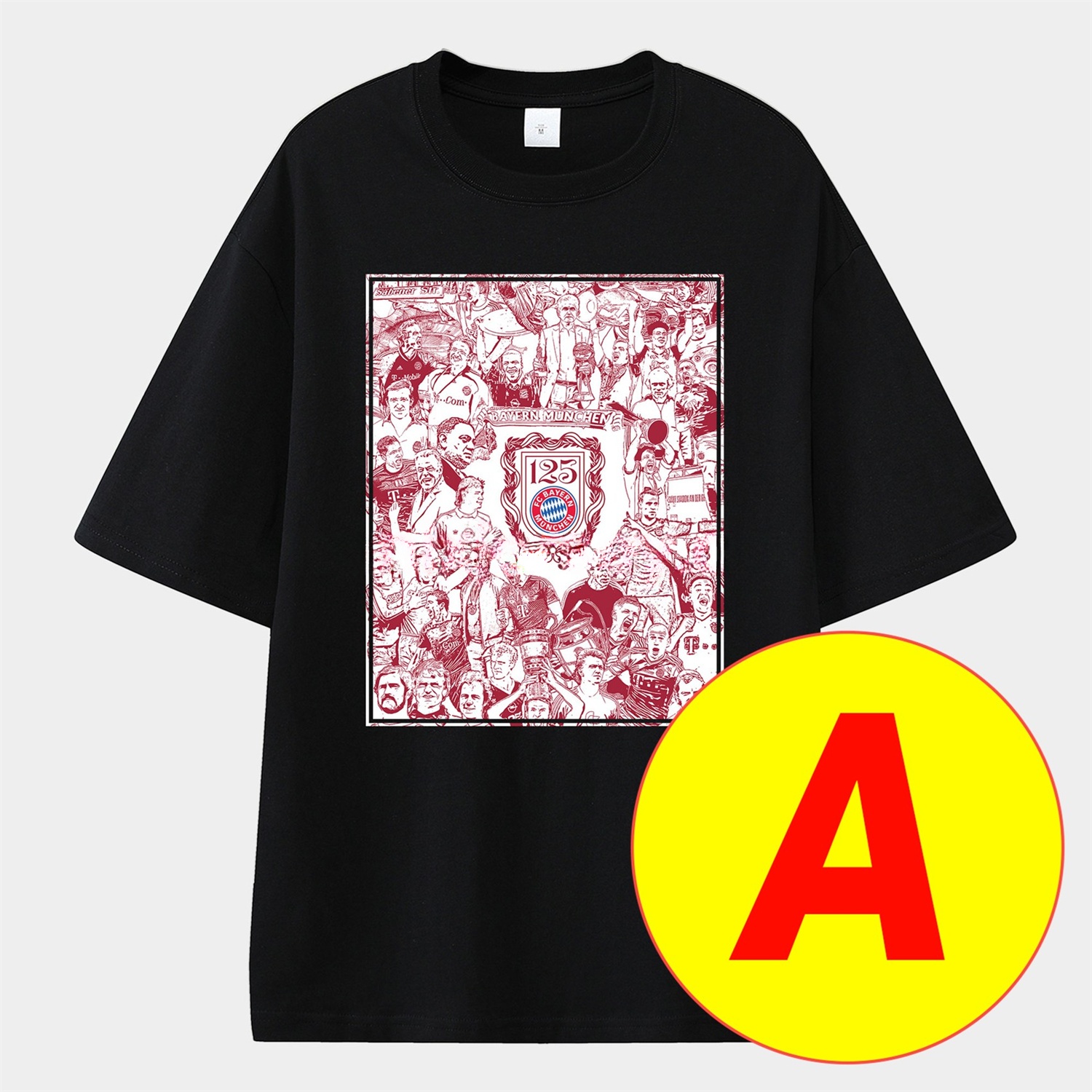 Bayern Munich 2025 125th Anniversary Memory Fragments Unisex Pure Cotton T-shirt - UnitedFutballJersey