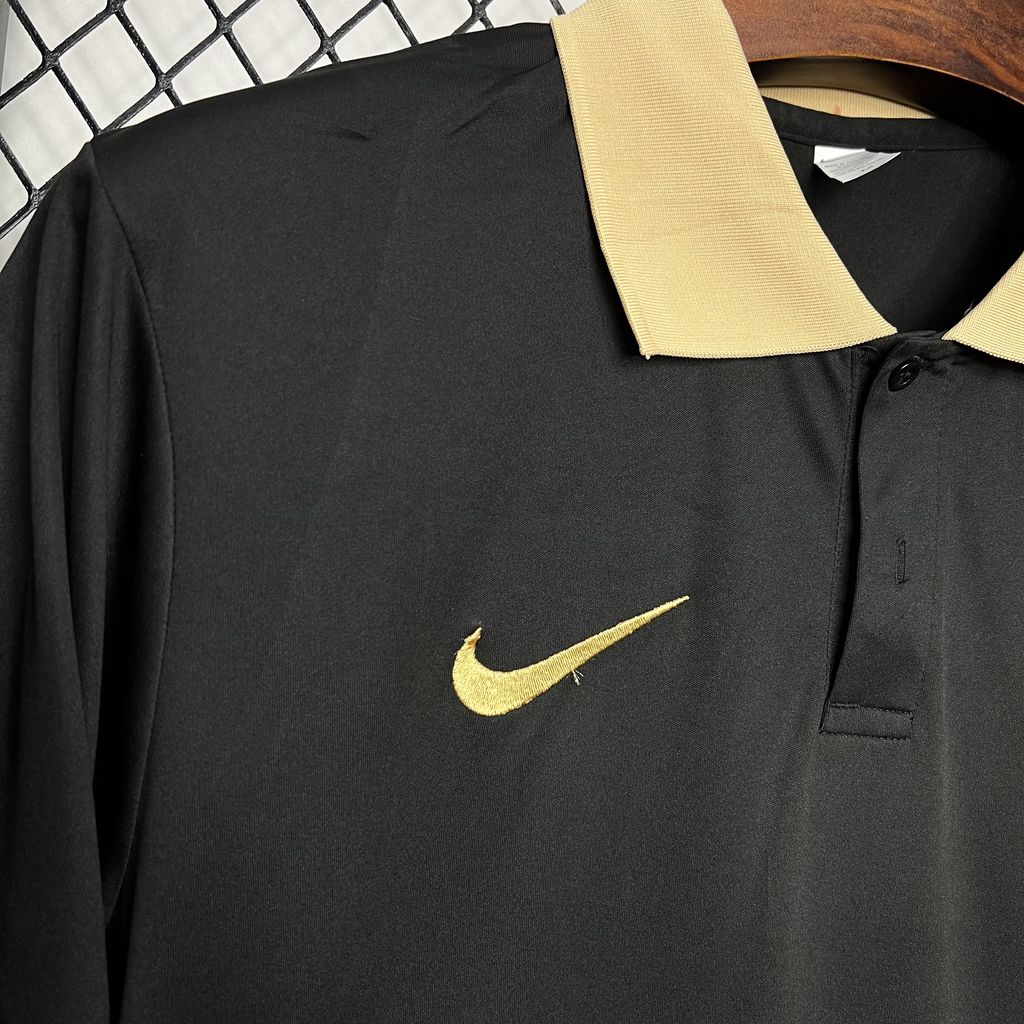 B.A.R.S.A 24-25 Black Gold Polo Shirt - Fans Version - UnitedFutballJersey