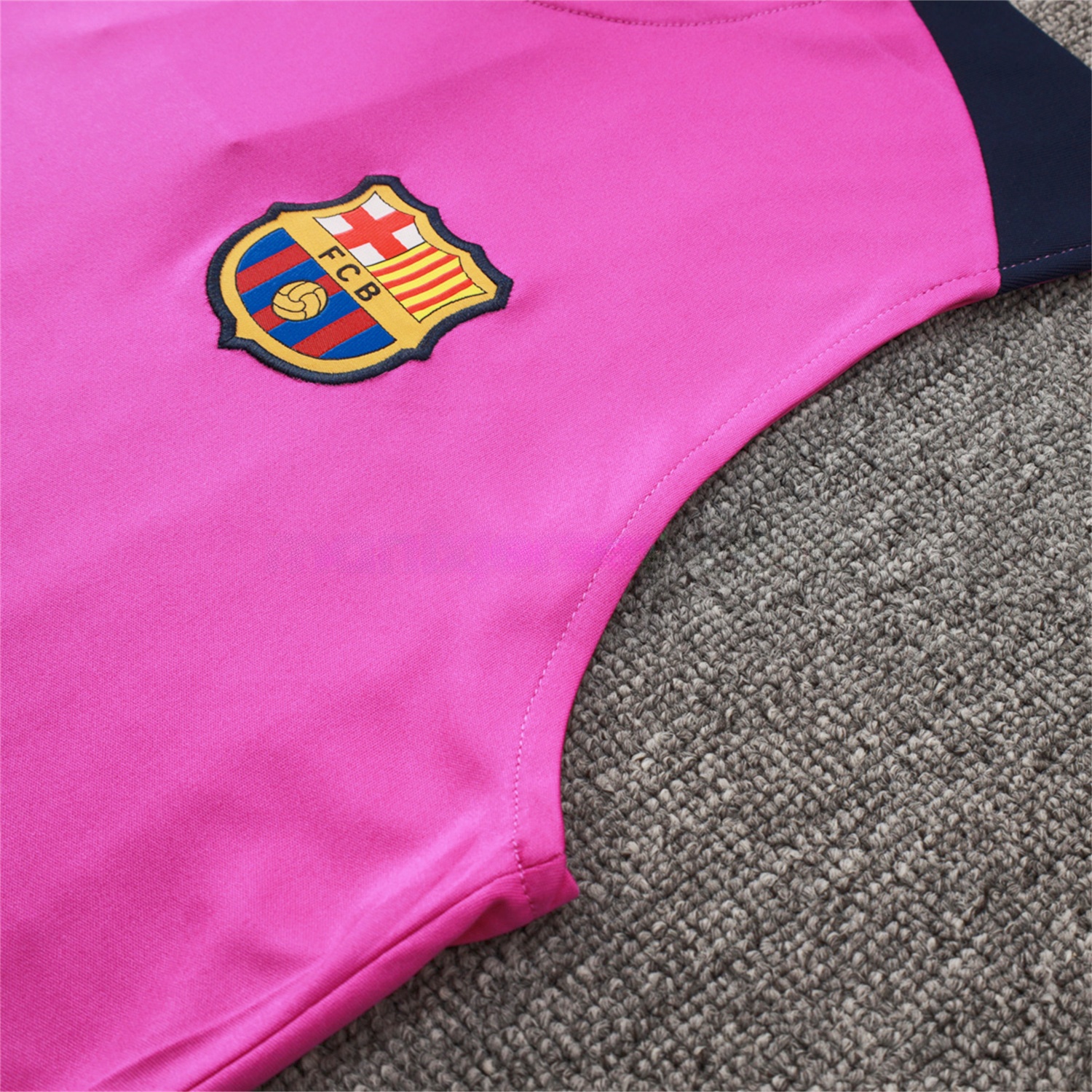 Barcelona 25-26 Vest Training Set - Purple Pink Vest and Black Shorts - UnitedFutballJersey