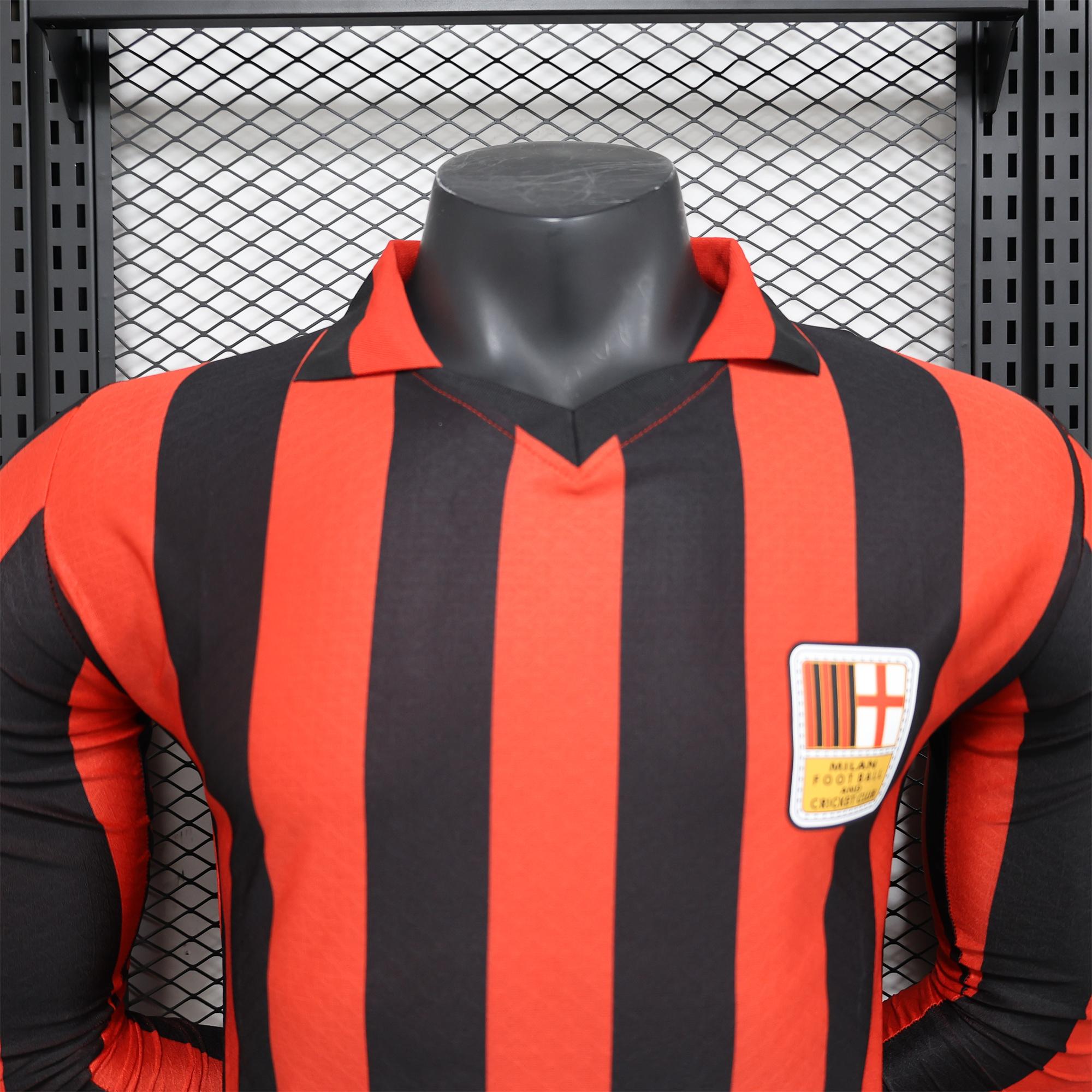 AC Milan 24-25 125th Anniversary Long Sleeves Red Jersey - Player Version - UnitedFutballJersey
