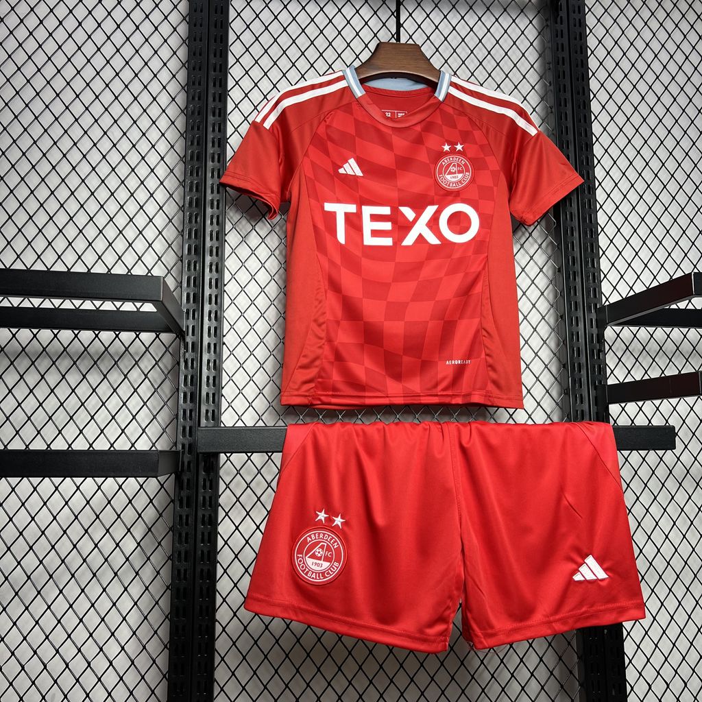 Aberdeen 24-25 Home Stadium Kids Kit - UnitedFutballJersey
