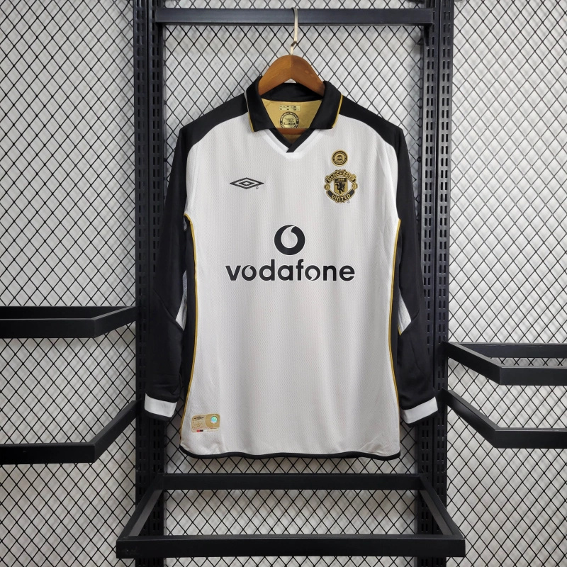 Manchester United Retro 01-02 100th Anniversary Long Sleeve Special Edition Jersey - UnitedFutballJersey