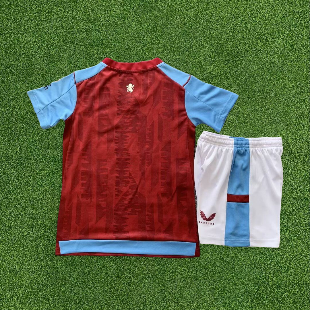 Aston Villa 23-24 Home Kids Kit - UnitedFutballJersey