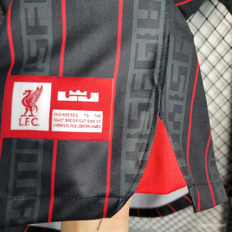 23-24 Liverpool x LeBron James Black Jersey - Fans Version - UnitedFutballJersey