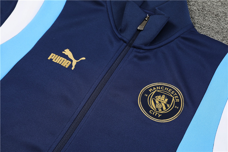 Manchester City 23-24 Jacket Training Tracksuit - Blue - UnitedFutballJersey