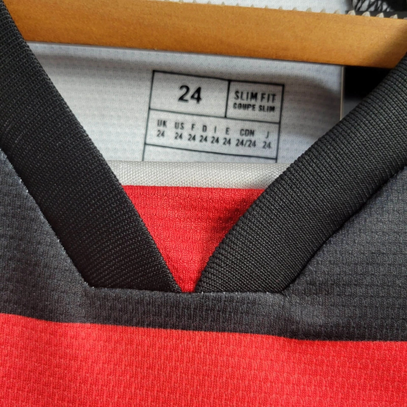 Flamengo 2024 Home Stadium Long Sleeve Kids Kit - UnitedFutballJersey