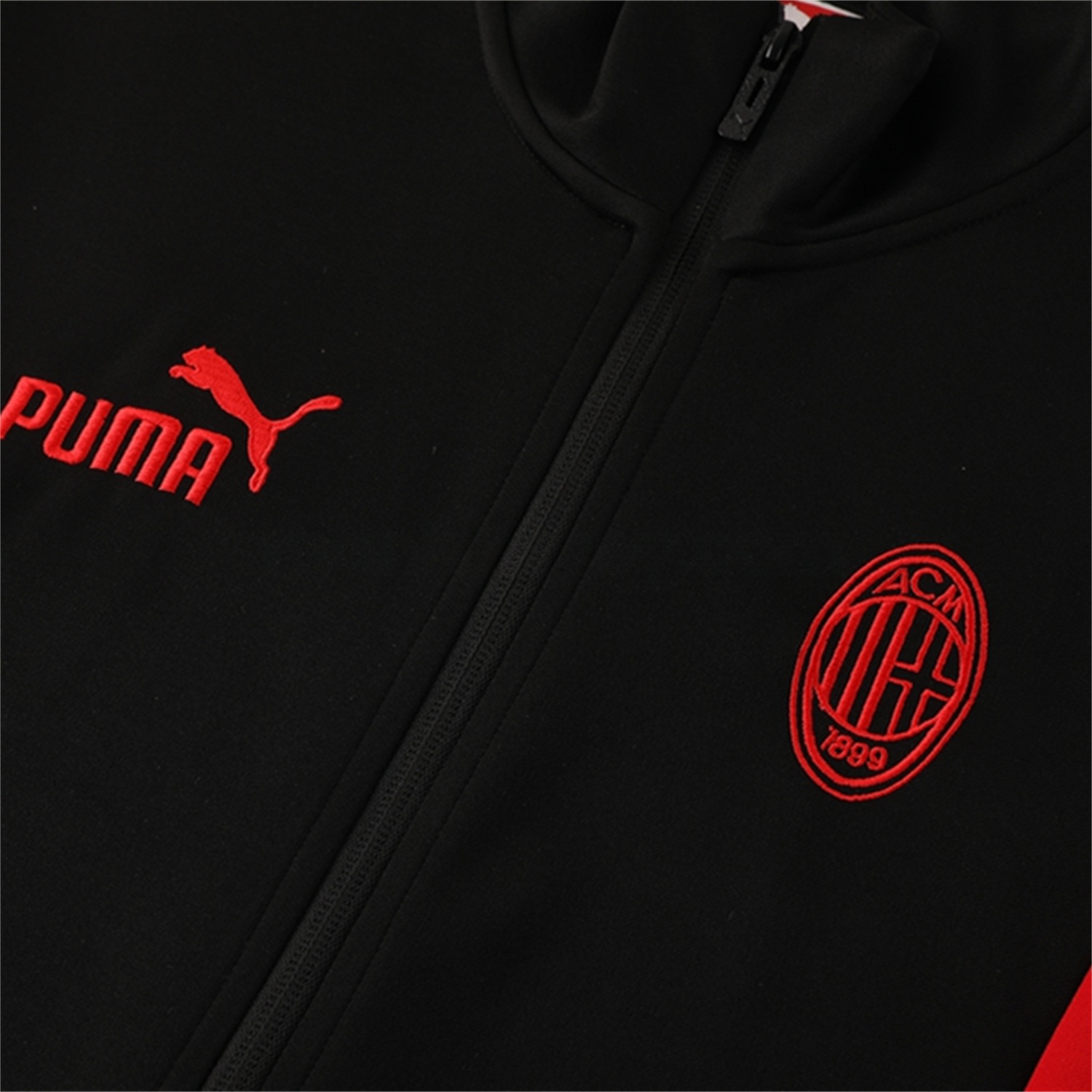 AC Milan 25-26 Jacket Training Tracksuit - Black top & Black Pants - UnitedFutballJersey