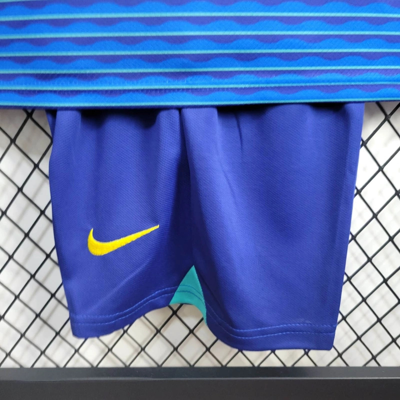 Brazil 2024 Away Stadium Kids Kit - UnitedFutballJersey