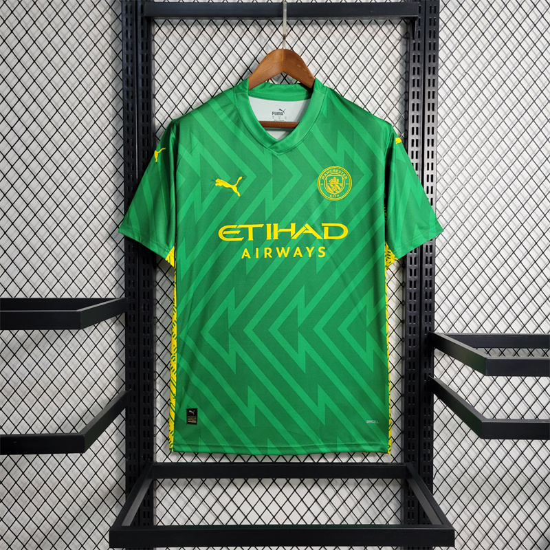 Manchester City 23-24 Green Goalkeeper Jersey - Fans Version - UnitedFutballJersey