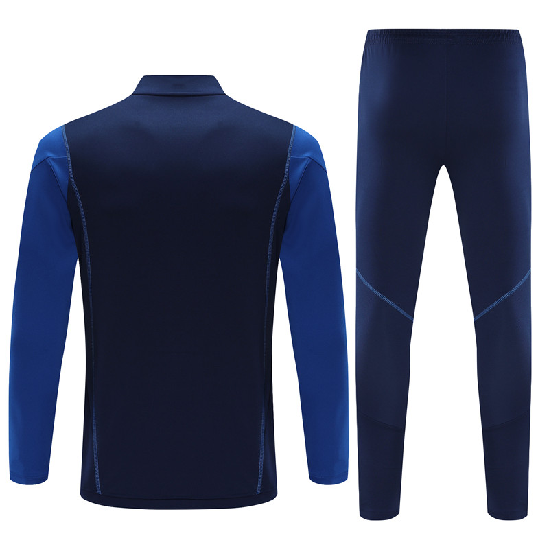 Manchester United 23-24 Kids Long Sleeve Training Set Blue - UnitedFutballJersey