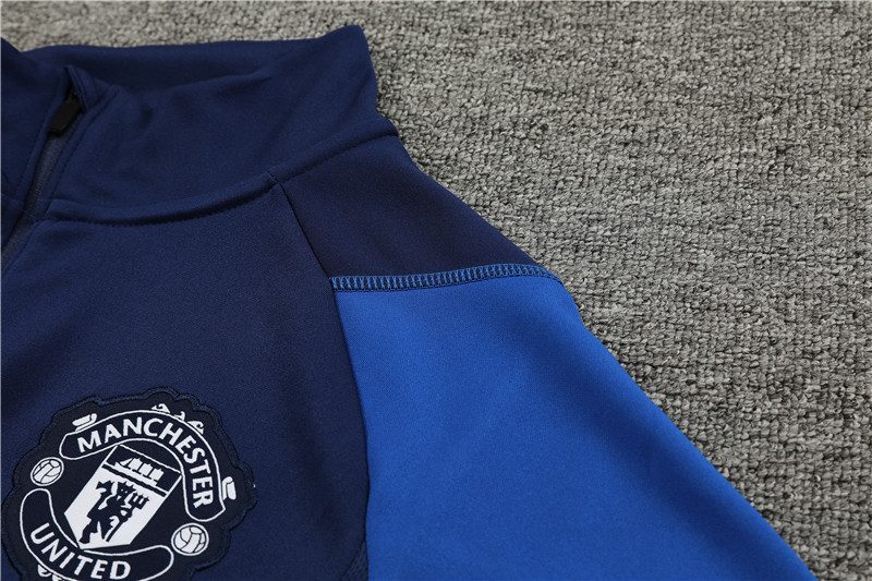 Manchester United 23-24 Long Sleeve Training Set -Blue - UnitedFutballJersey