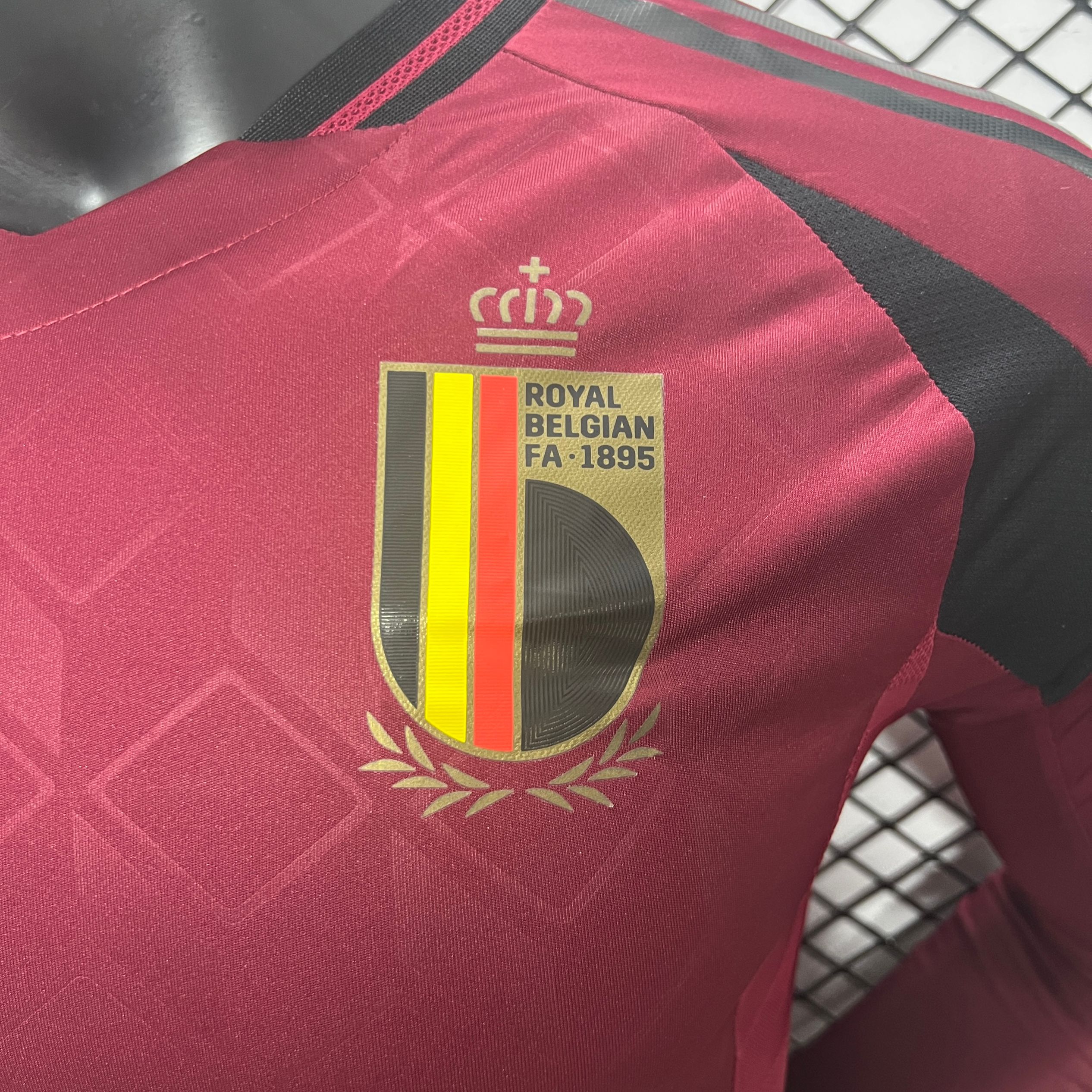Belgium 2024 Home Stadium Long Sleeve Jersey - Player Version - UnitedFutballJersey