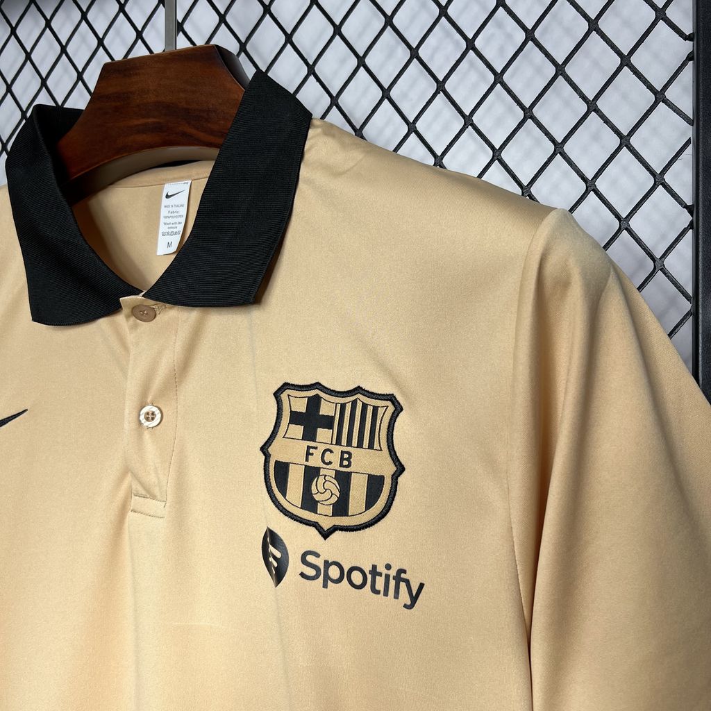 Barcelona 24-25 Gold Polo Shirt - Fans Version - UnitedFutballJersey
