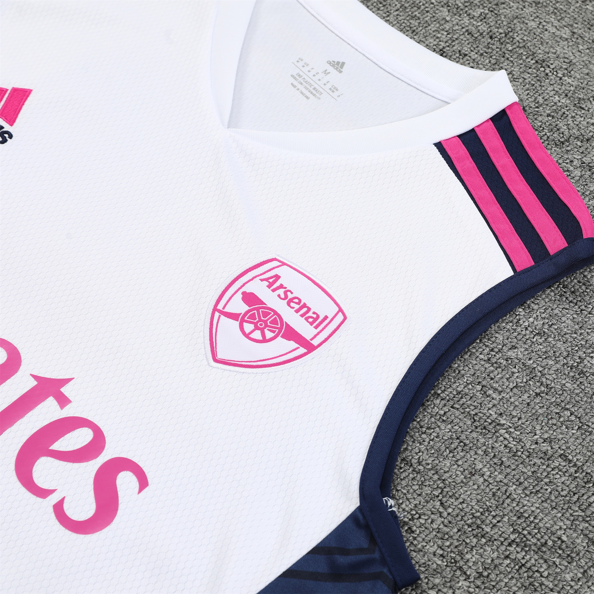 Arsenal 23-24 Player Vest Training Set White Pink - UnitedFutballJersey