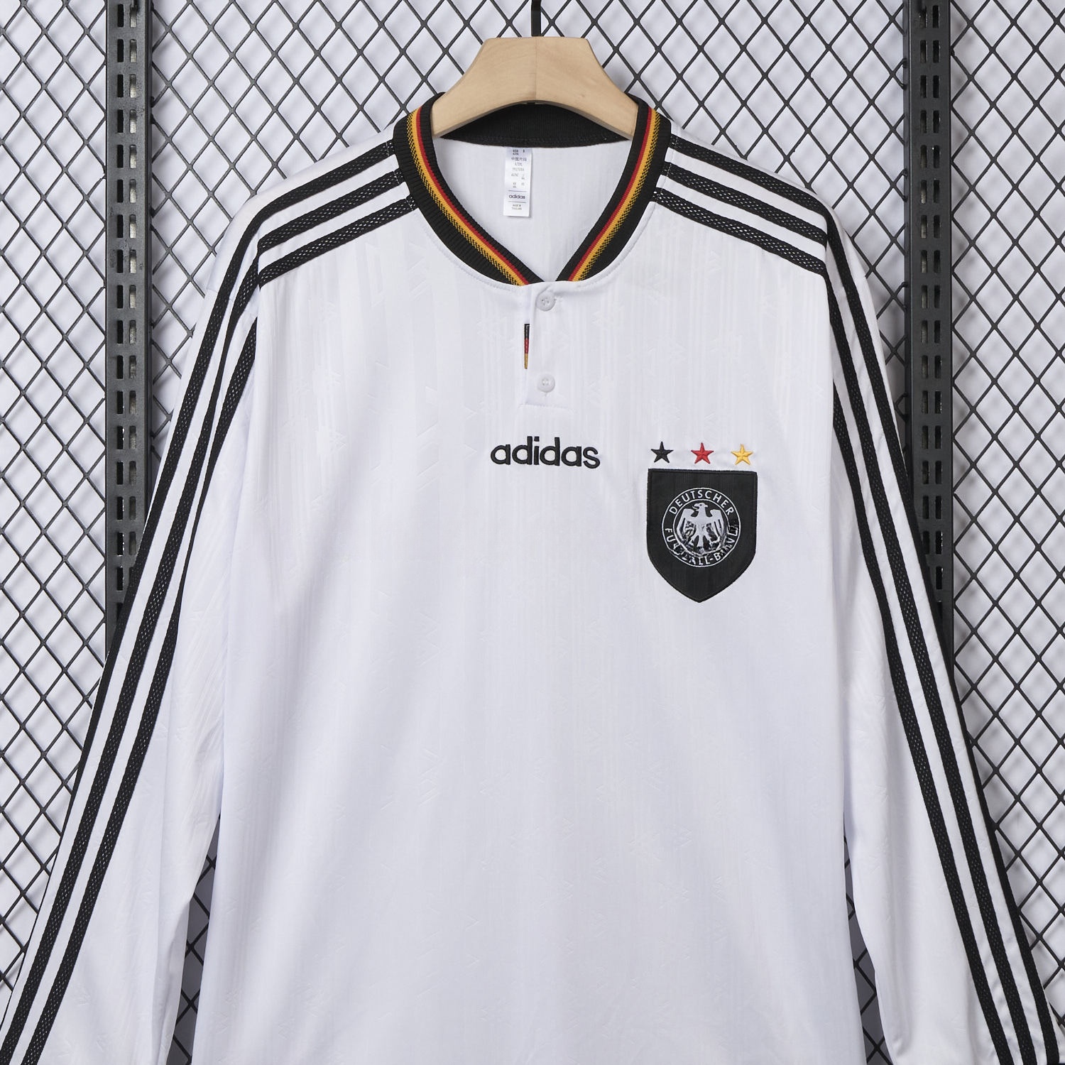 Retro Germany 1996 Home Long Sleeves Jersey - UnitedFutballJersey