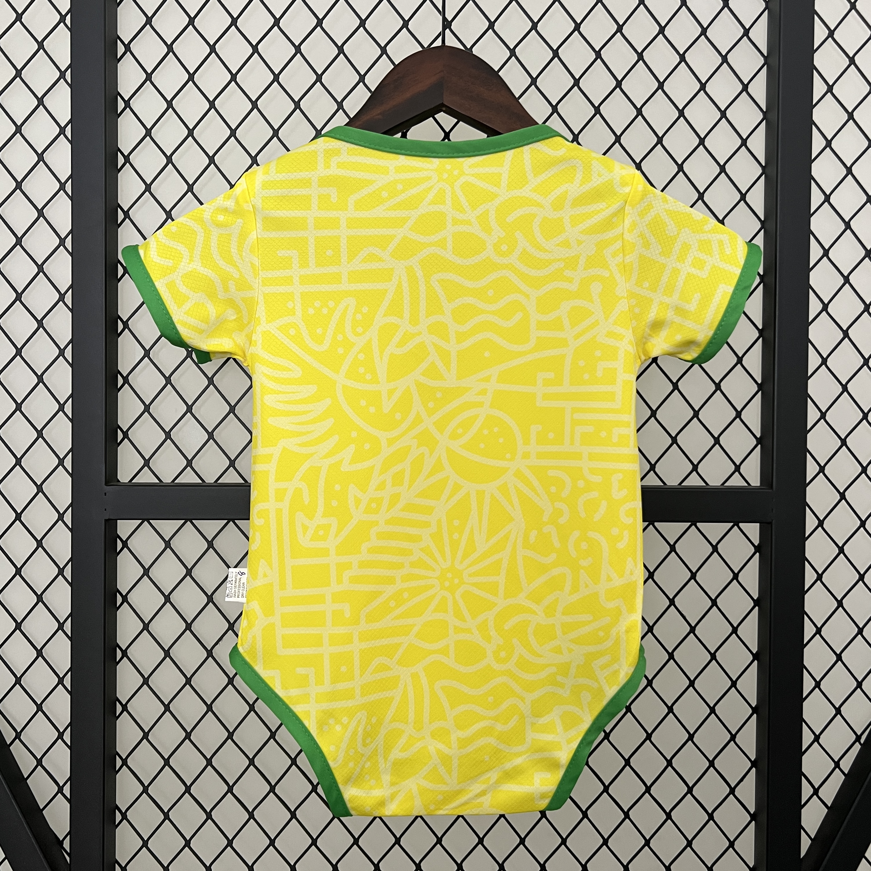 Brazil 2024 Home Baby Crawling Suit - UnitedFutballJersey