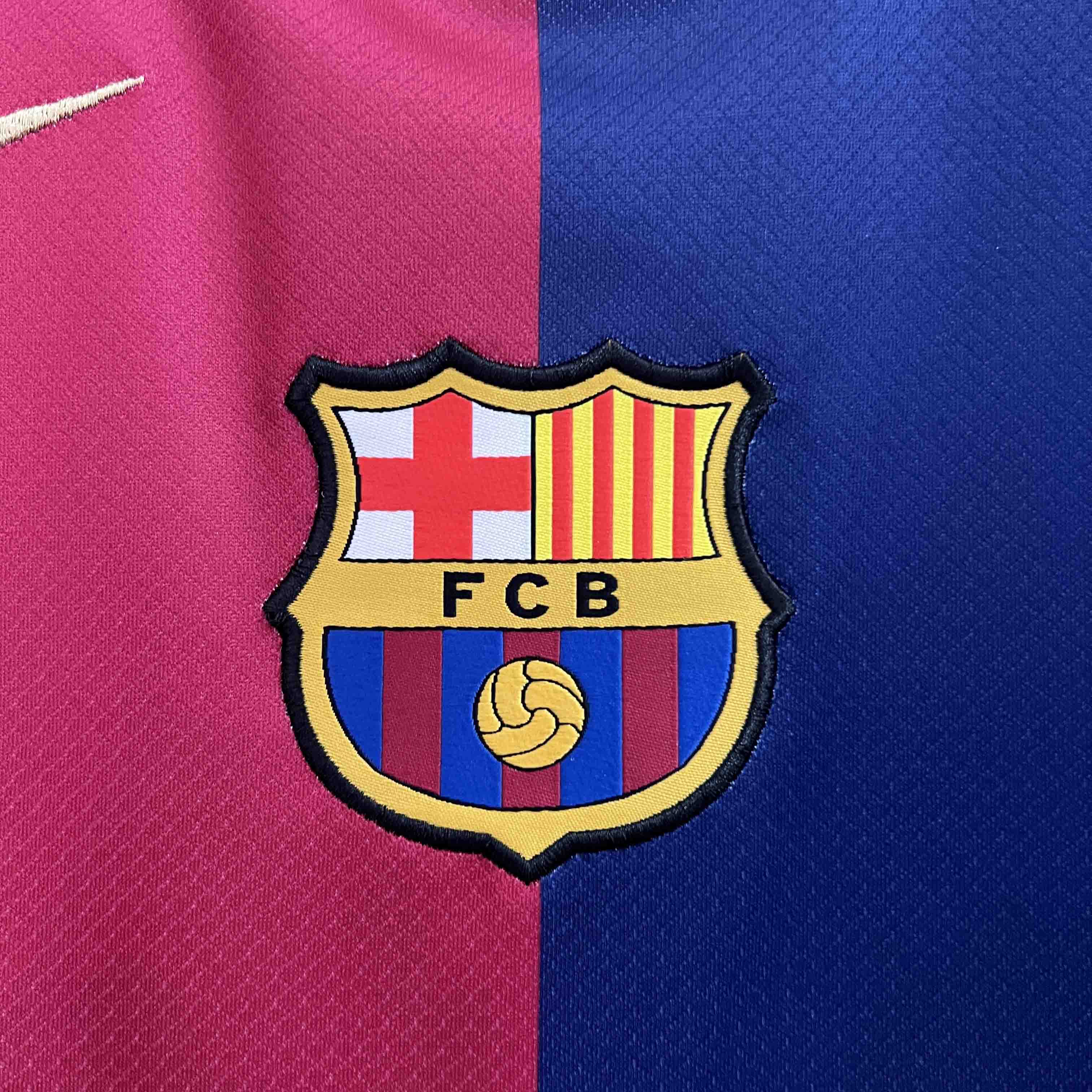 Barcelona 24-25 Home Stadium Jersey with Big Logo - Fans Version - UnitedFutballJersey