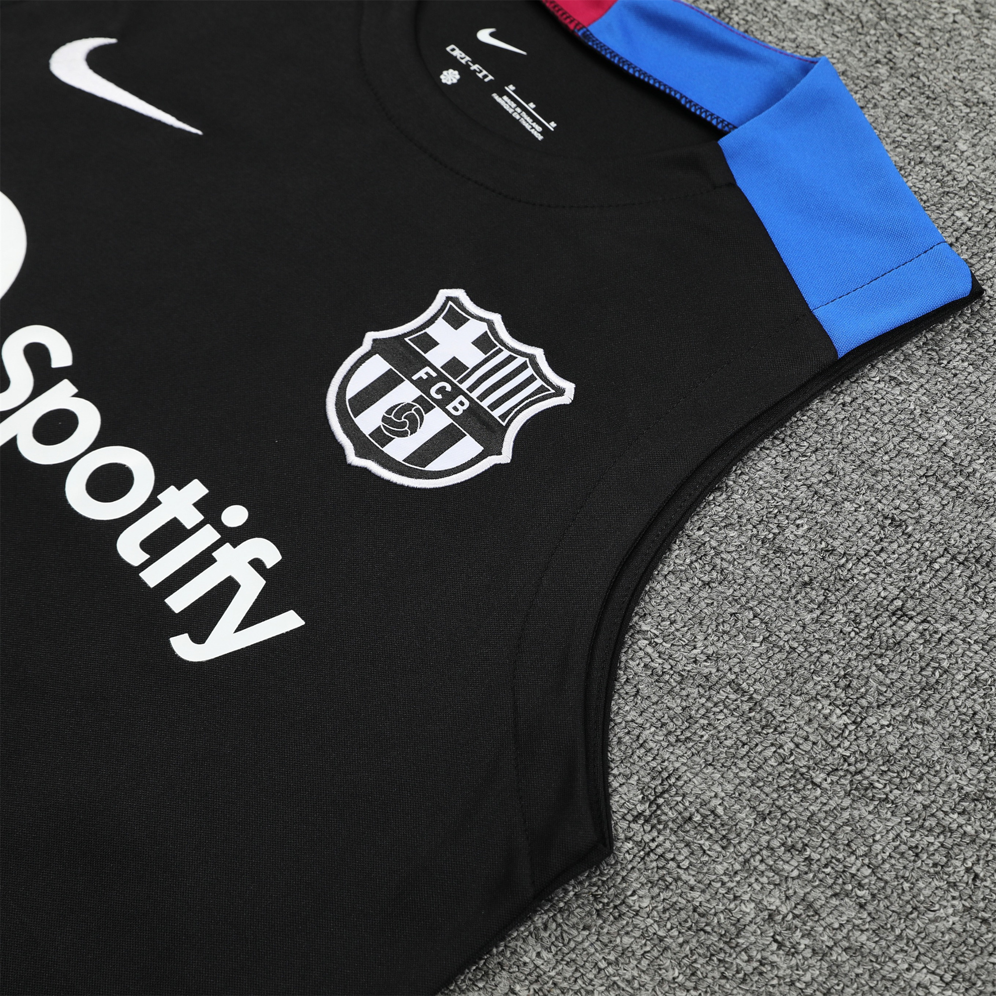 B.A.R.S.A 24-25 Training Vest Suit - Black - UnitedFutballJersey