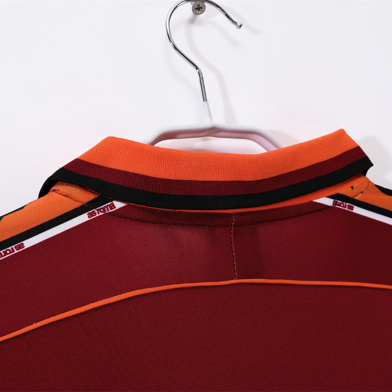 Retro Roma 1998-99 Home Long Sleeves Jersey - UnitedFutballJersey