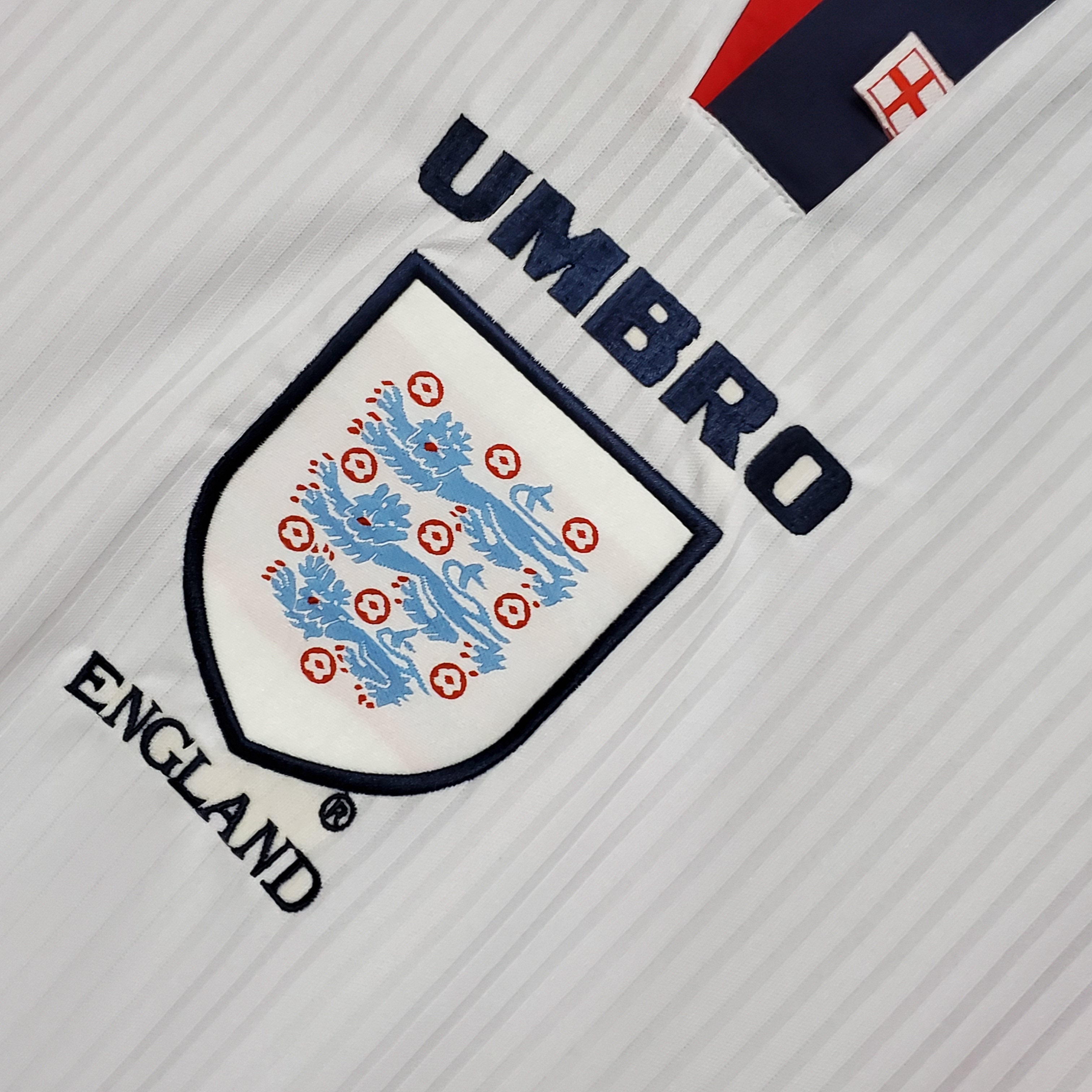 Retro England 1998 Home Stadium Long Sleeve Jersey - UnitedFutballJersey