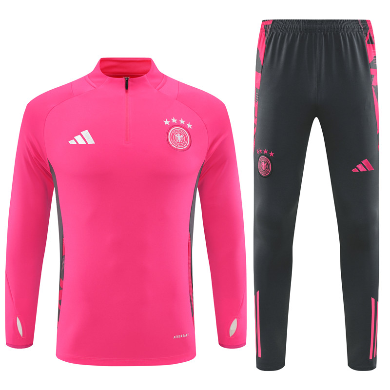 Germany 2024 Long Sleeve Training Set - Pink With Gray - UnitedFutballJersey