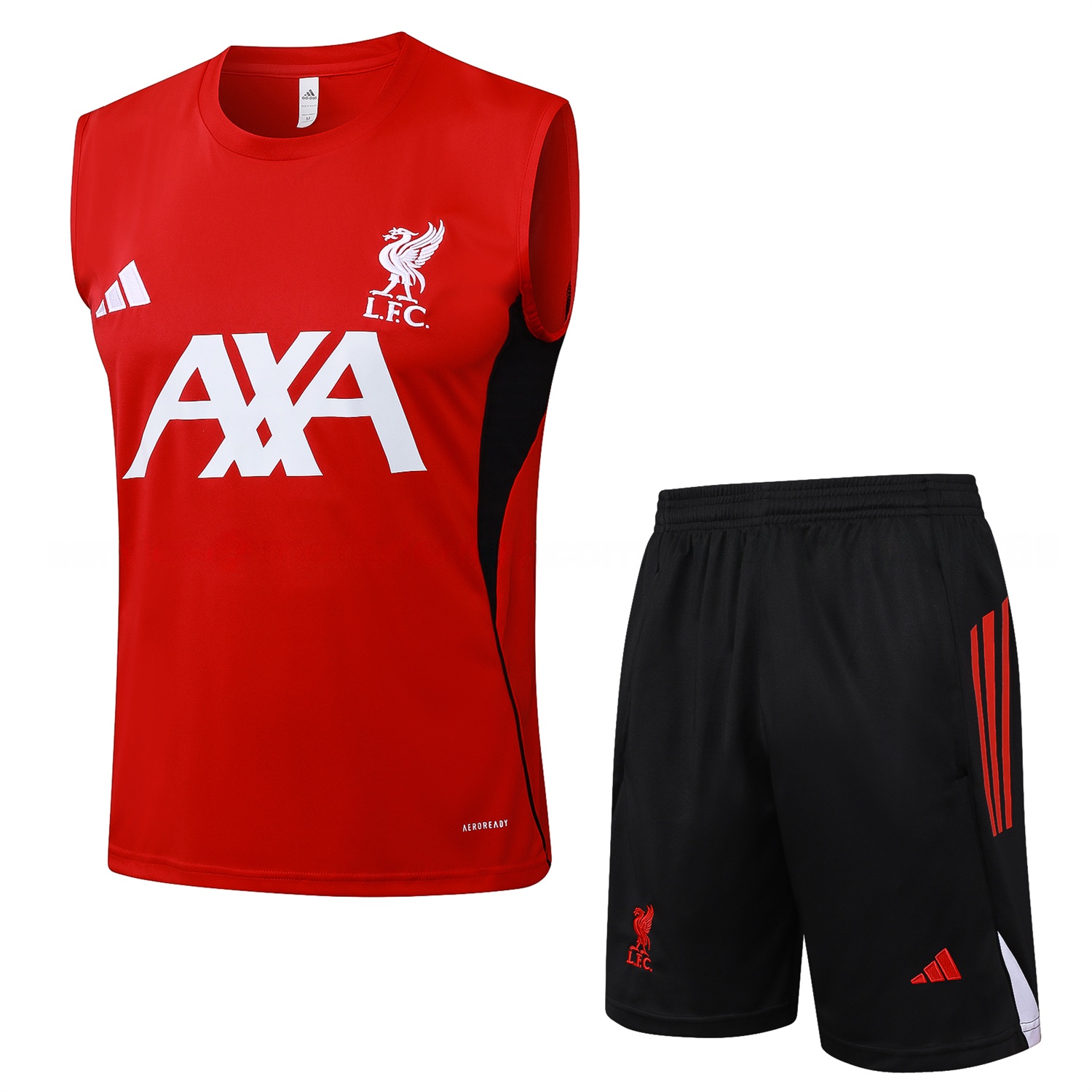 Liver.pool 25-26 Vest Training Set - Red Vest & Black Shorts - UnitedFutballJersey