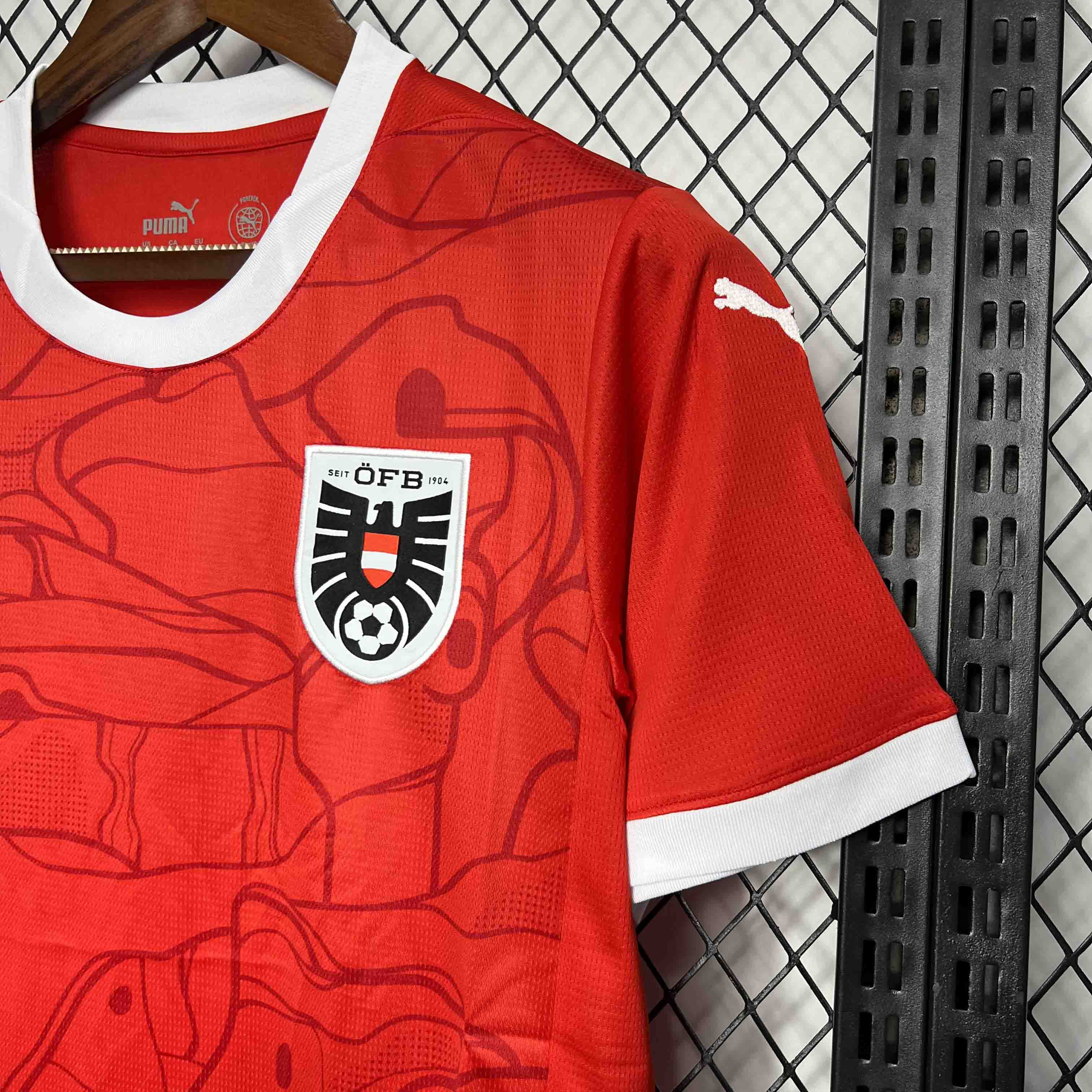 Austria 2024 Home Stadium Jersey - Fans Version - UnitedFutballJersey