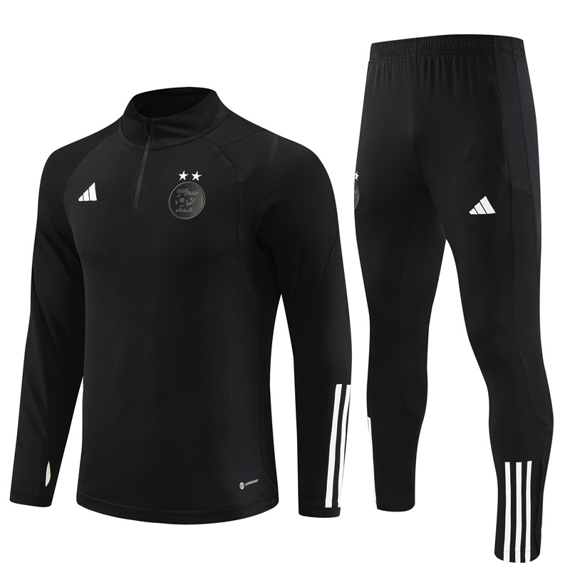 Algeria 23-24 Kids Long Sleeve Training Set Black - UnitedFutballJersey