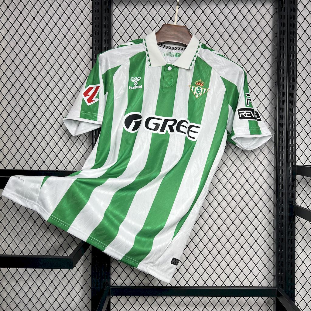 Real Betis 24-25 Home Stadium Jersey with New Sponsor - Fans Version - UnitedFutballJersey