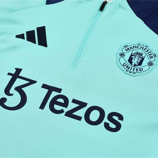 Manchester United 24-25 Long Sleeve Training Set - Lake Blue - UnitedFutballJersey